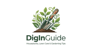 DigInGuide logo - Gardening expertise with trowel and plant growth imagery