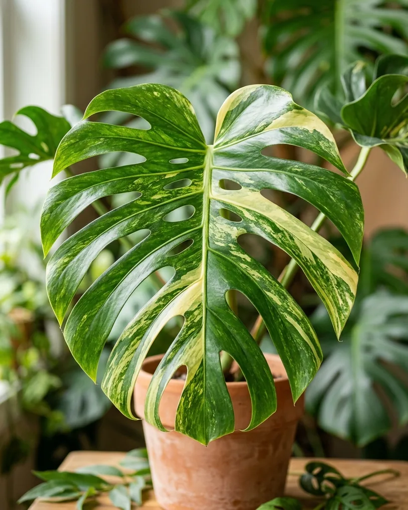 Close-up illustrating what is the Monstera Burle Marx Flame?