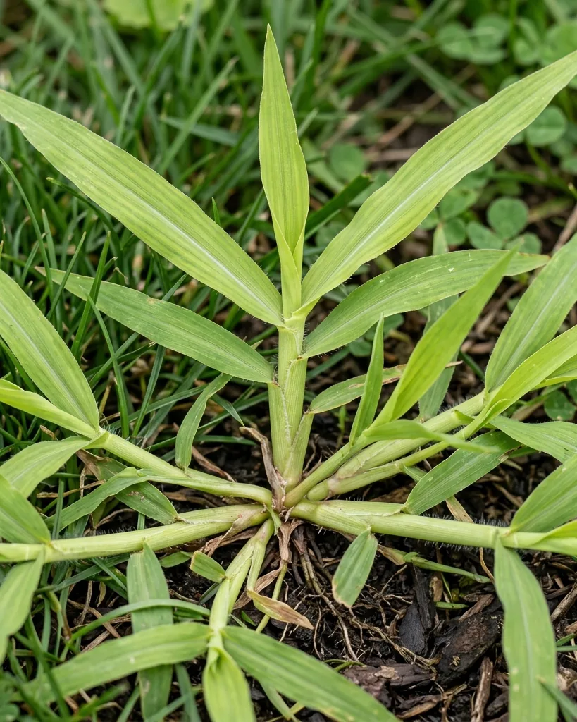 Close-up illustrating the leaf blades up close