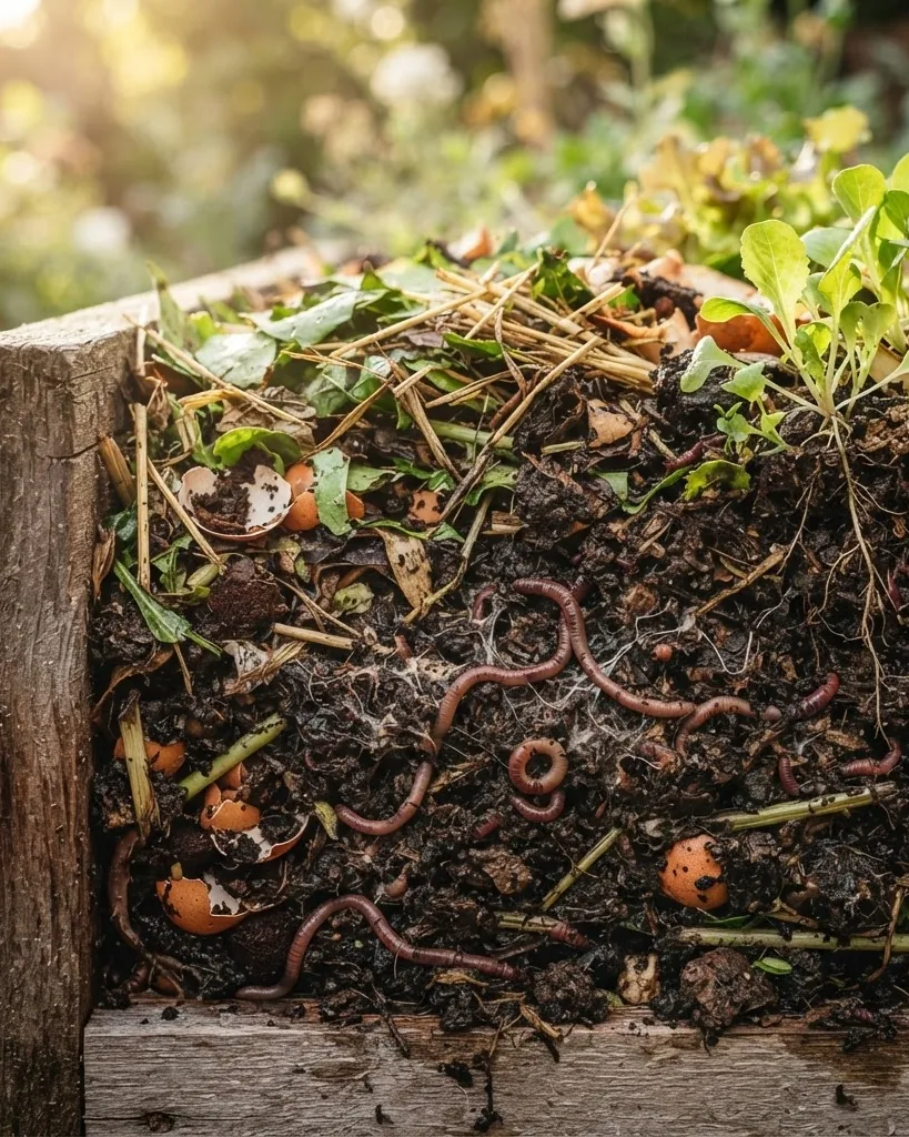 Close-up illustrating why Compost Behaves Differently in a Raised Bed