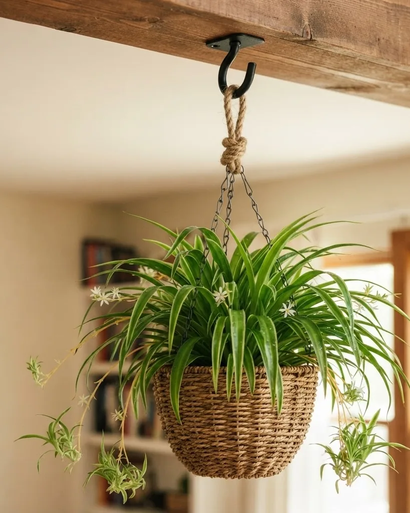 Close-up illustrating basket size, material and the hook that holds it all up