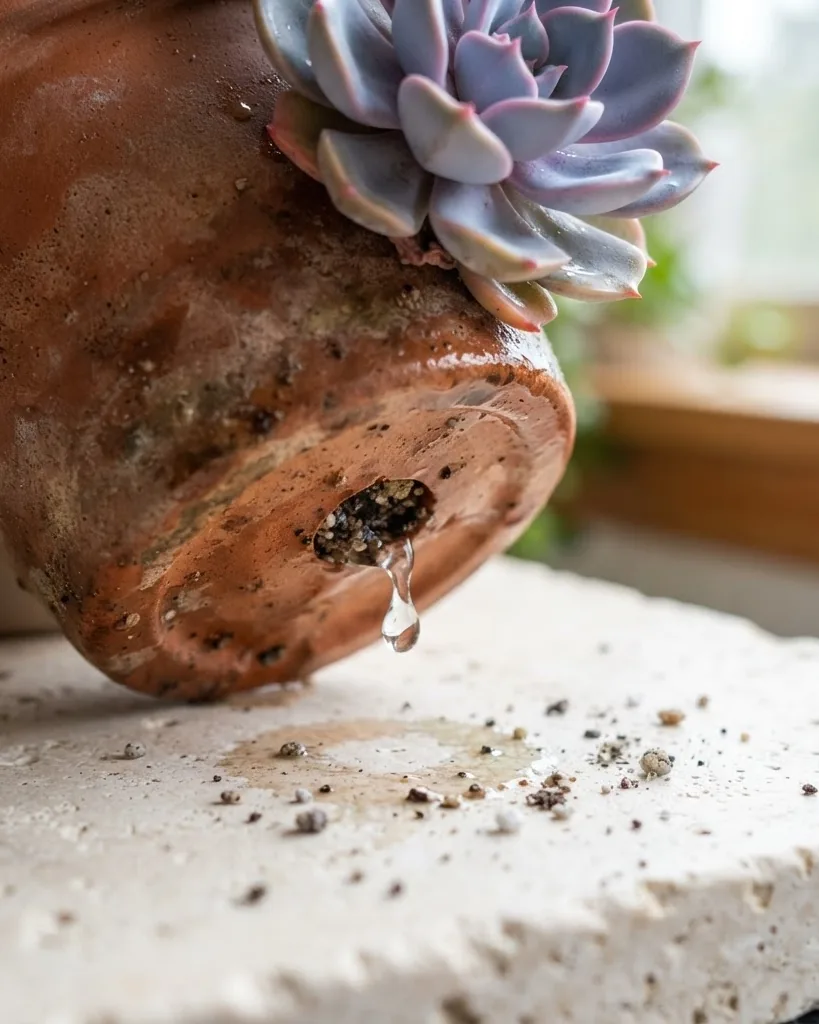 Close-up illustrating why a Drainage Hole Beats Every Fancy Pot You Own