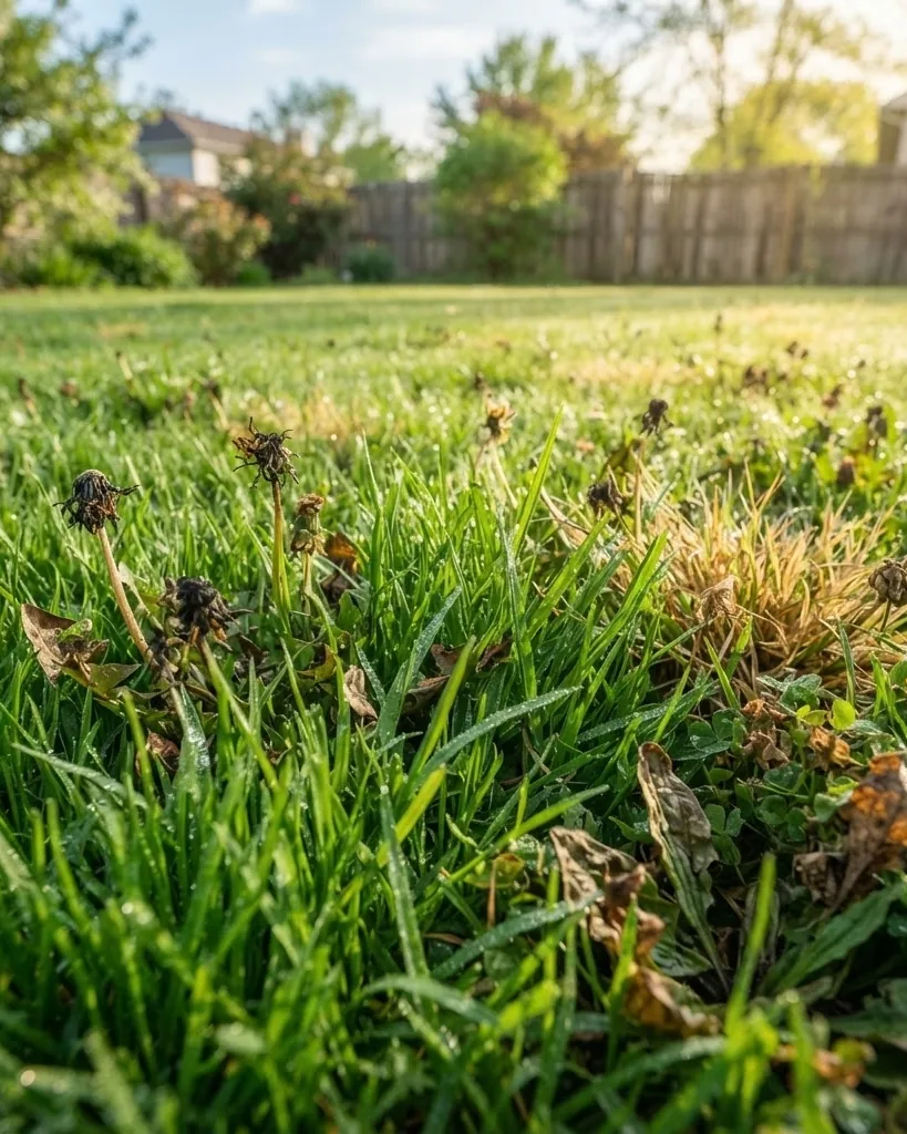 Detail view of the grass type kill list that ruins lawns every spring